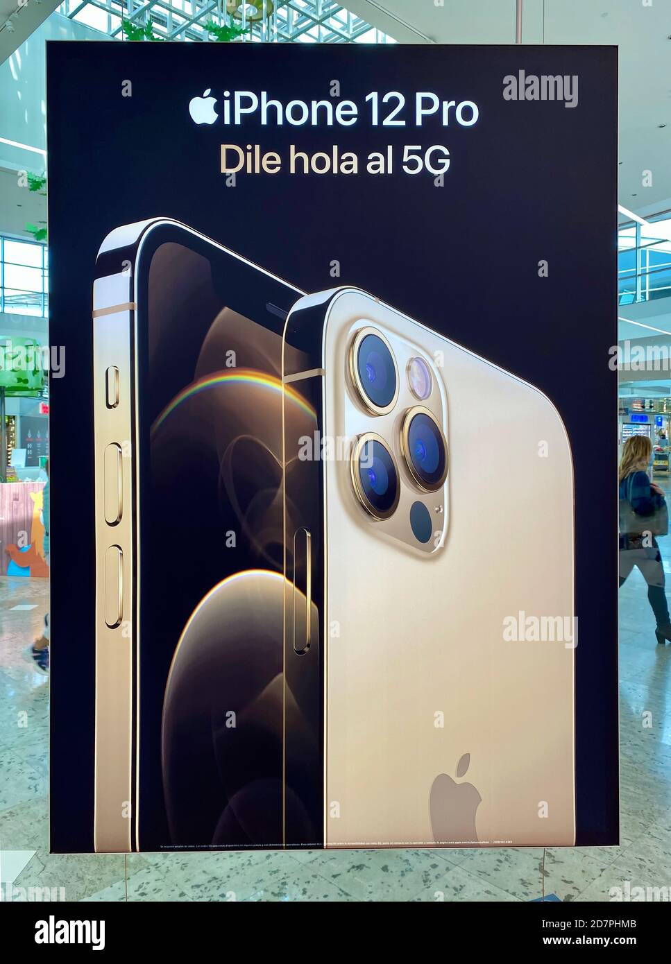 Oviedo Spain October 24 Advertising Poster On An App Store Announcing The Iphone 12 Pro Stock Photo Alamy