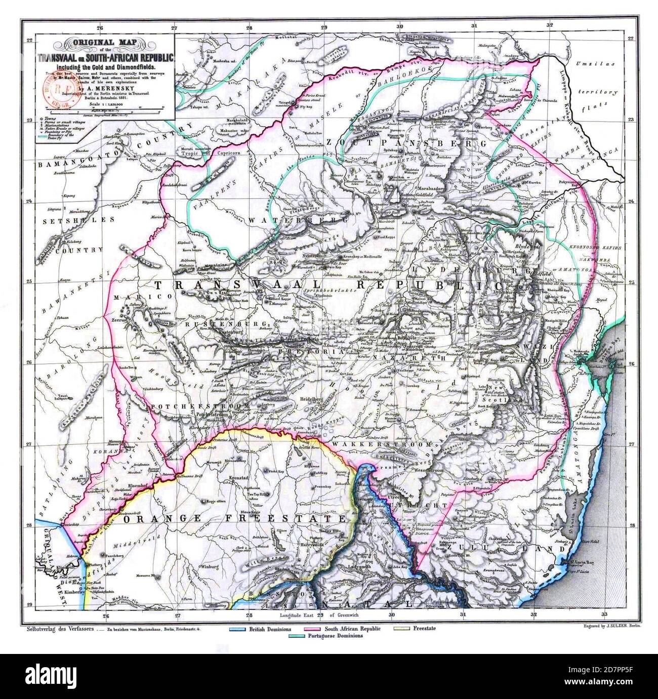Transvaal map hi res stock photography and images Alamy
