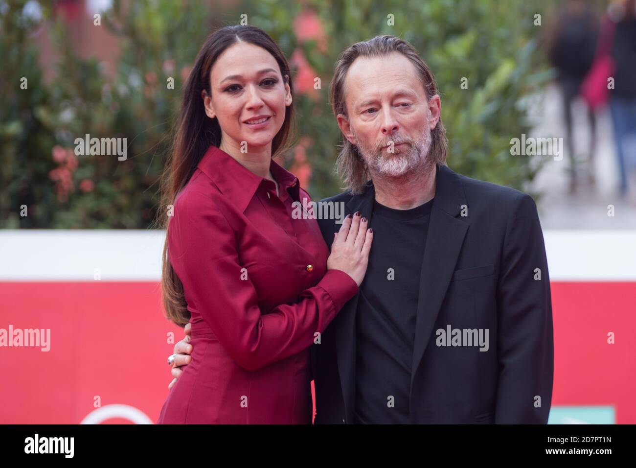 Rome, Italy. 24th Oct, 2020. Thom Yorke and Dajana Roncione during the tenth day of the Rome Film Festival on October 24, 2020 in Rome, Italy. (Photo by Matteo Nardone/Pacific Press/Sipa USA) Credit: Sipa USA/Alamy Live News Stock Photo