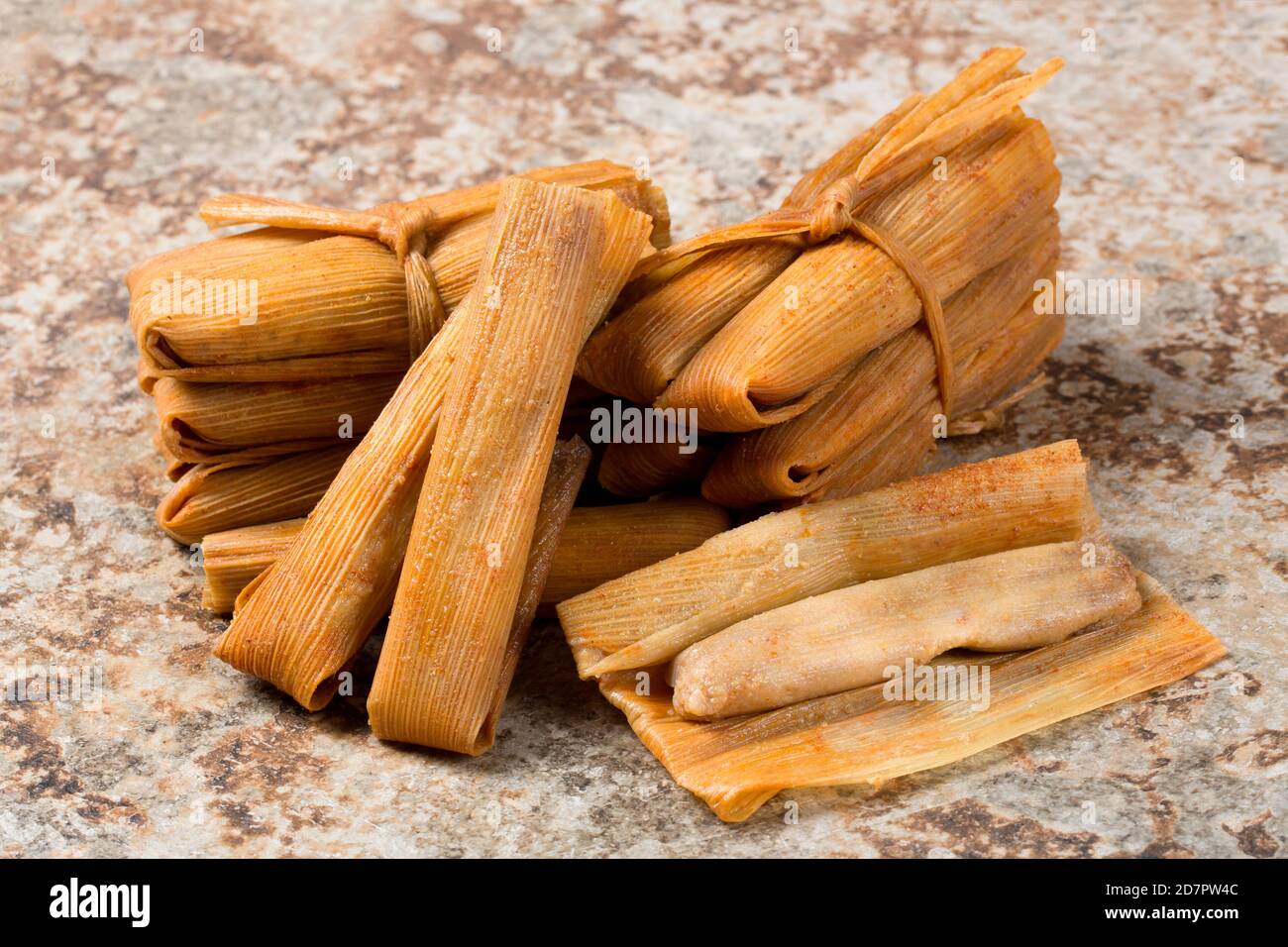 Isolated Tamales in Corn Husk Stock Photo Alamy