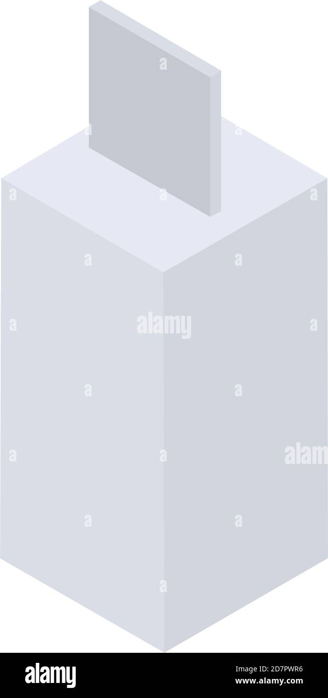 stand with monitor computer over white background, flat style, vector ...