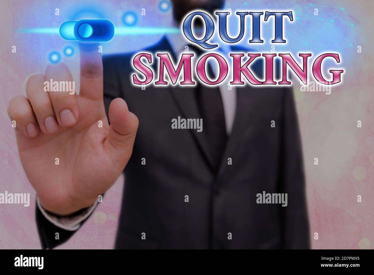 Conceptual hand writing showing Quit Smoking. Concept meaning the