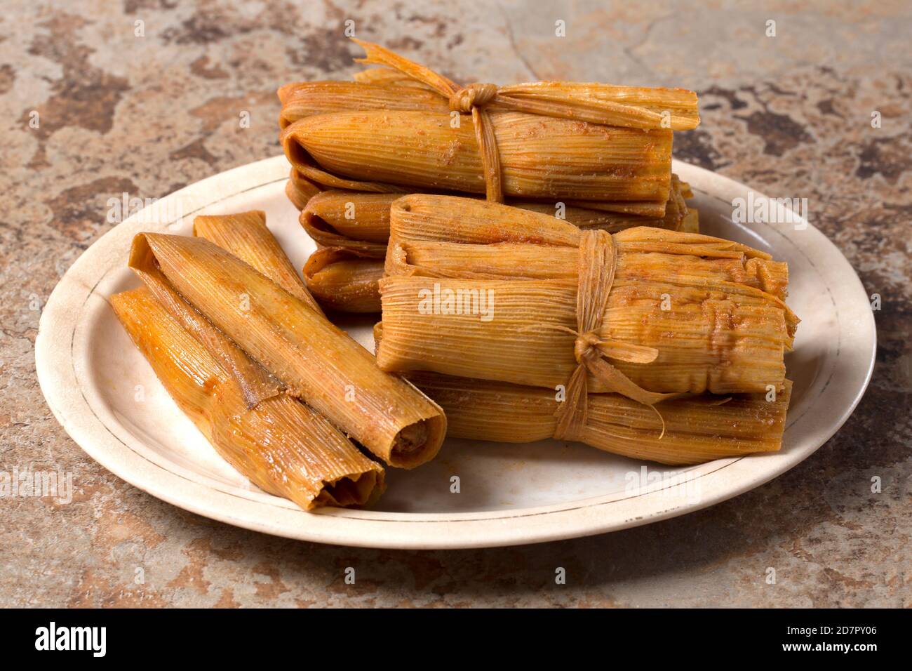 Isolated Tamales in Corn Husk Stock Photo Alamy