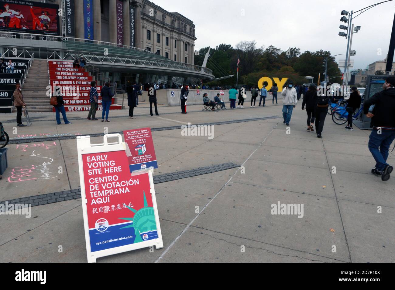 NEW YORK, NEW YORK: OCTOBER 24, 2020- Early Voting Opens In New York ...