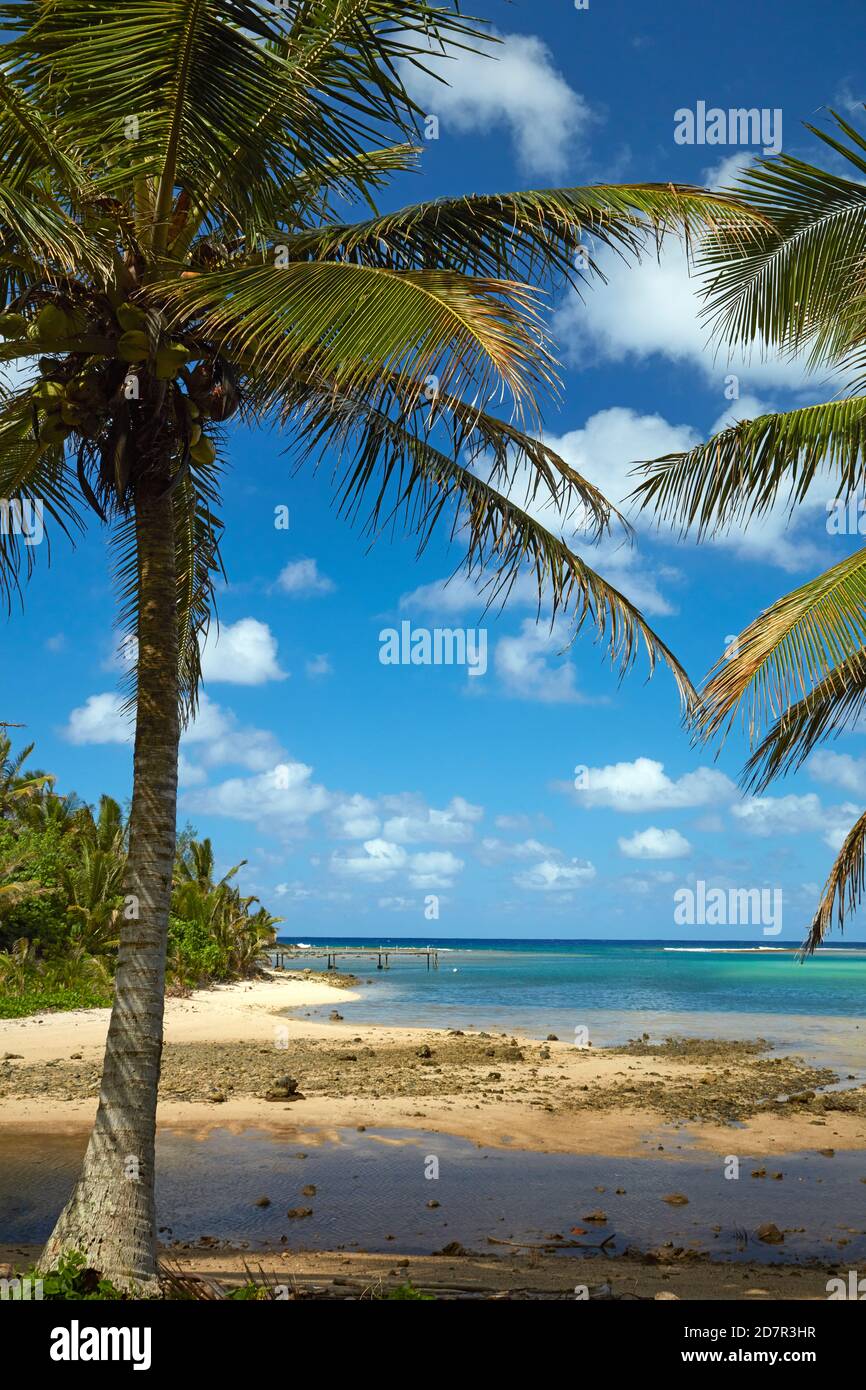 Historic Avana Harbour, Muri Lagoon, Rarotonga, Cook Islands, South Pacific (said to be the departure point for Maori migration to New Zealand circa 1 Stock Photo