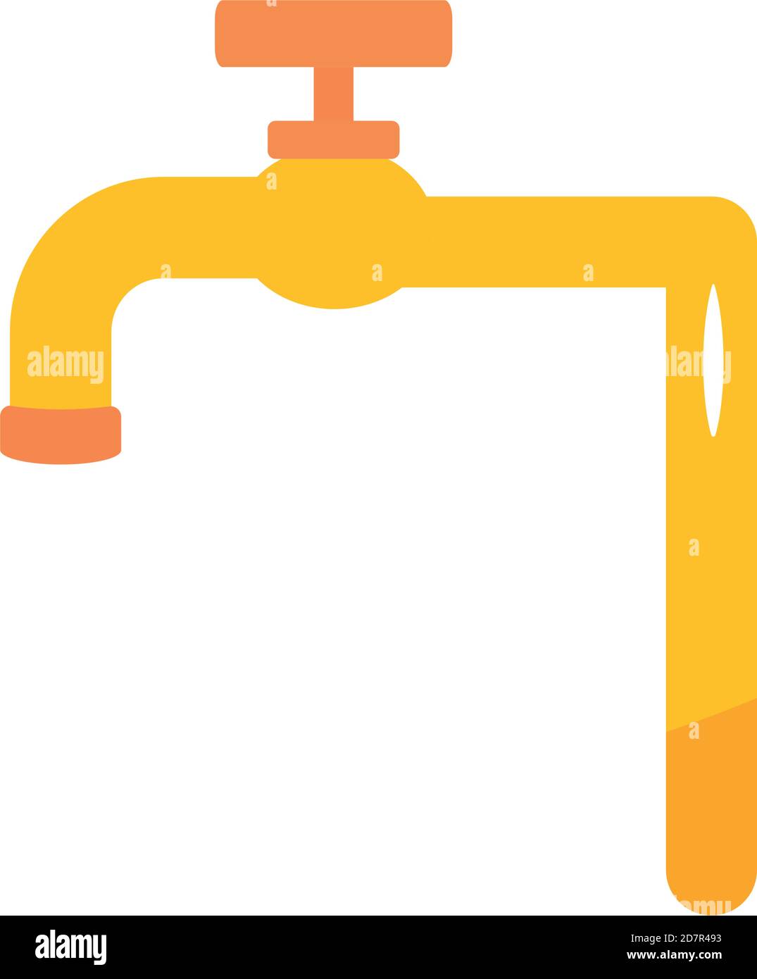 water faucet icon over white background, flat style, vector ...