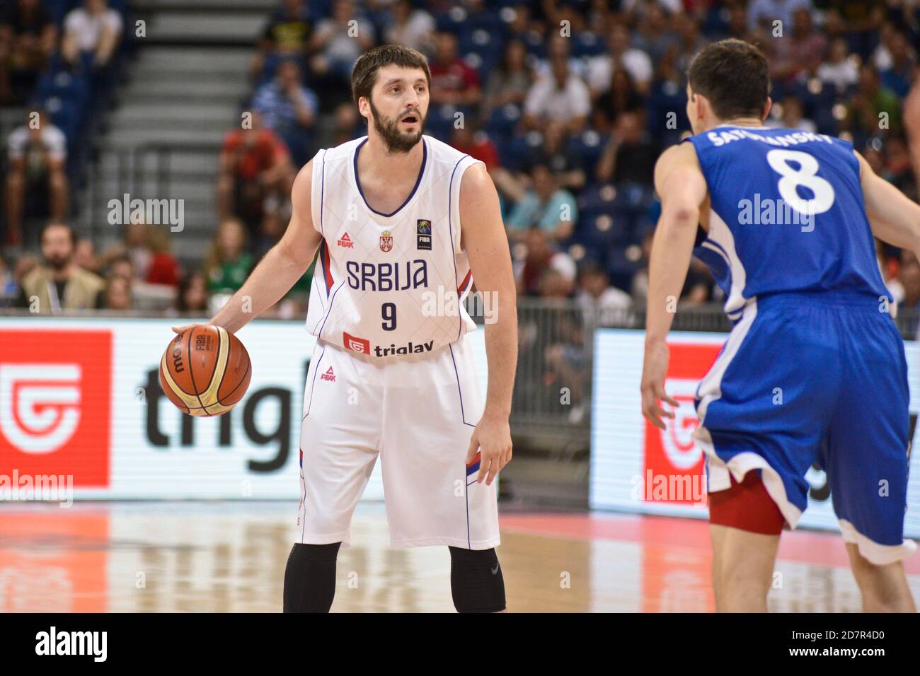 Stefan Markovic (Serbia), Tomas Satoransky (Czech Republic). FIBA OQT ...