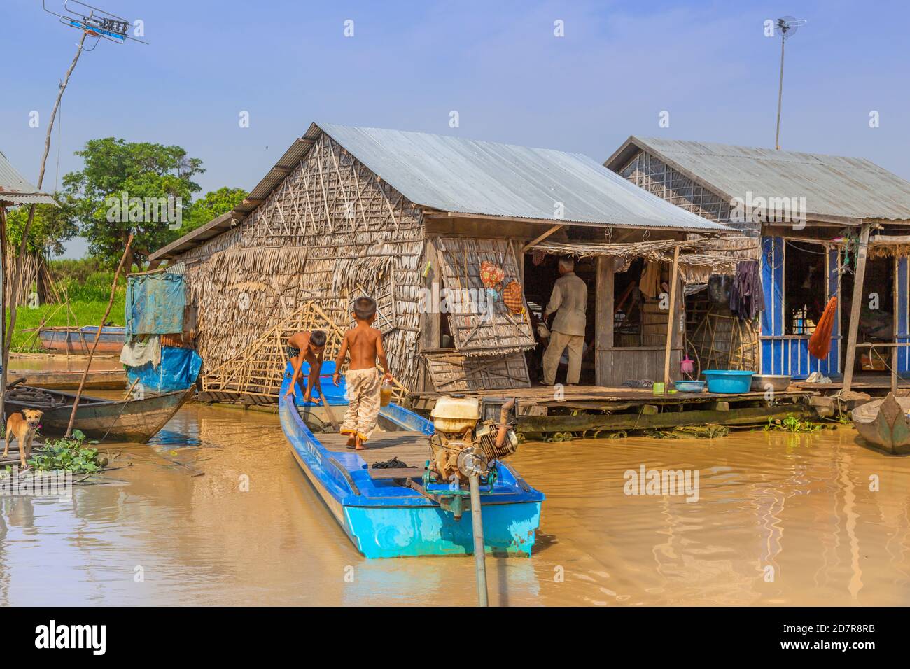 The floating villages of Tonle Sap, near Siem Reap, Cambodia, Asia ...