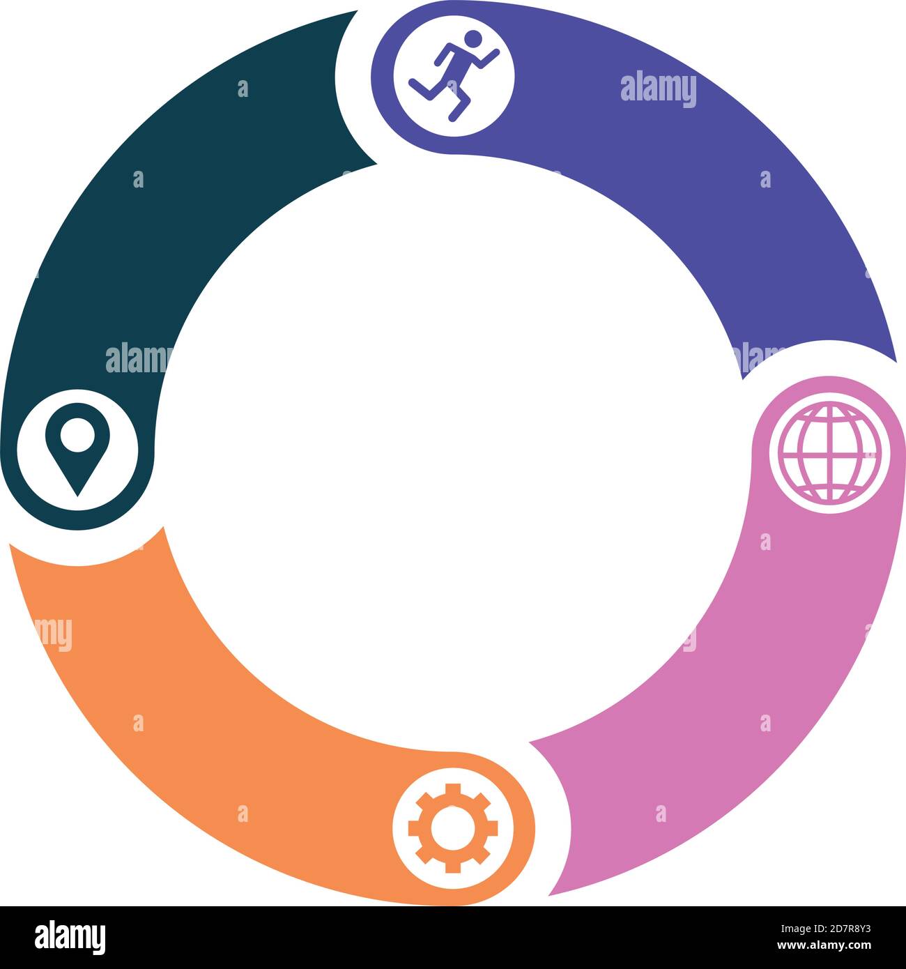 infographic elements concept, colorful round chart with business ...