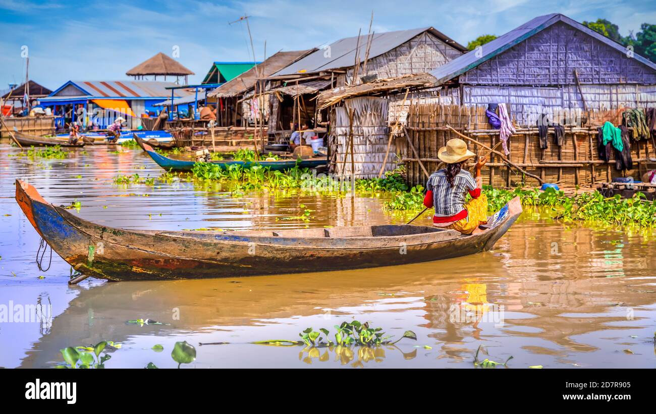 The floating villages of Tonle Sap, near Siem Reap, Cambodia, Asia Stock Photo Alamy