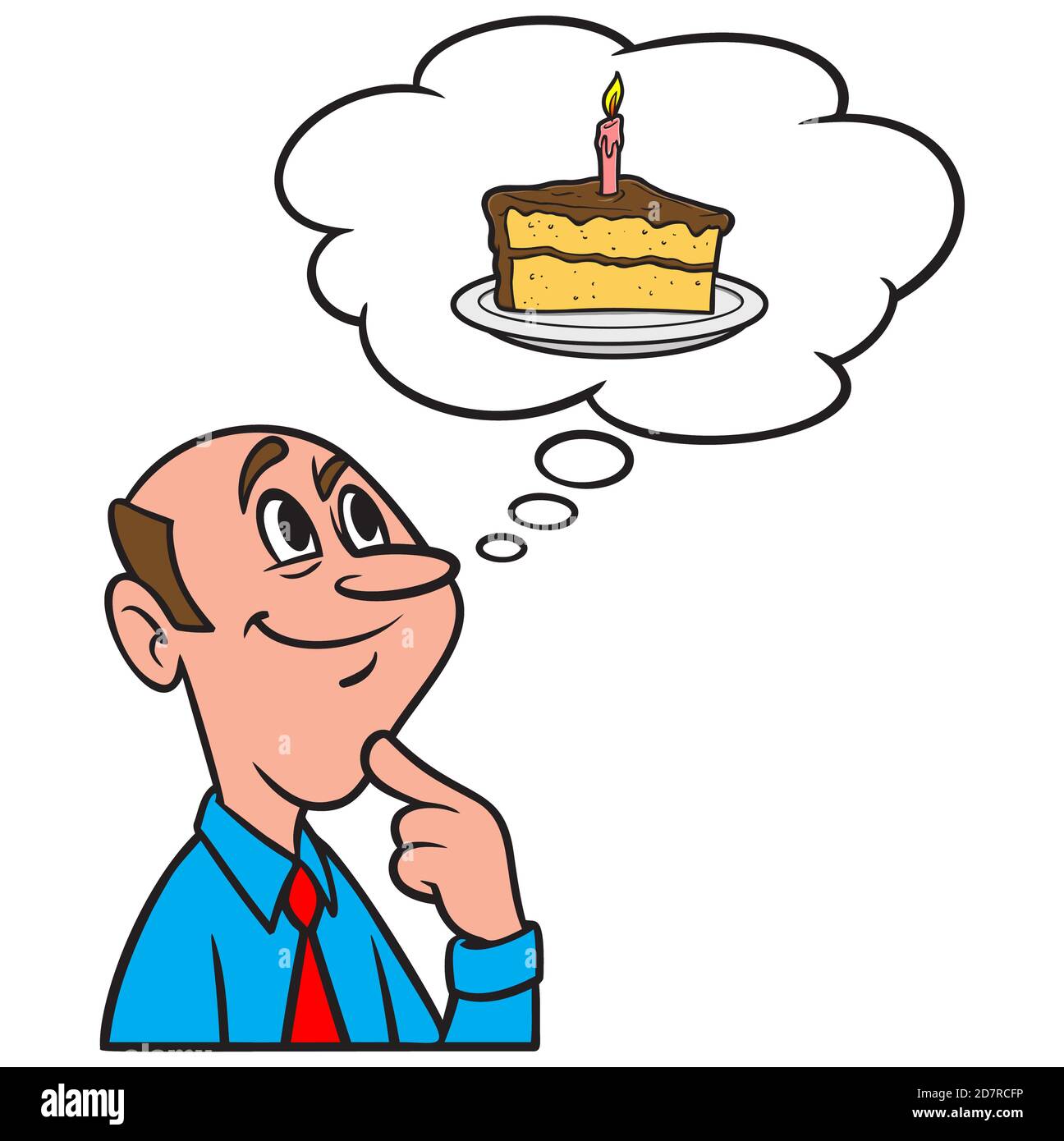 Thinking about Birthday Cake - A cartoon illustration of a man Thinking about a slice of Birthday Cake Stock Vector Image & Art - Alamy Thinking about Birthday Cake - A cartoon illustration of a man Thinking about a slice of Birthday Cake Stock Vector Image & Art - Alamy