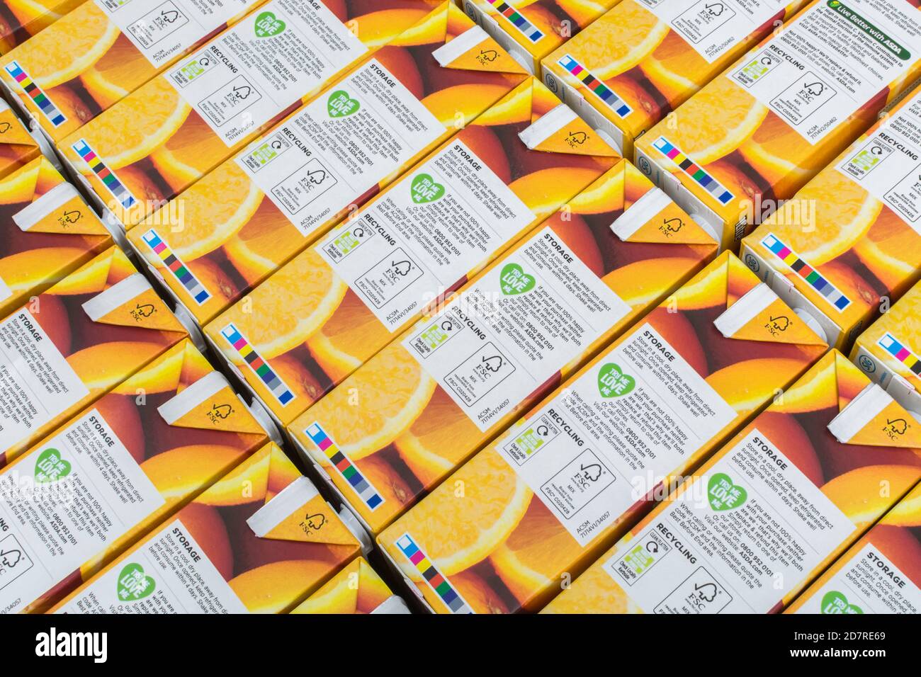 ASDA product labelling showing recycling status of packaging. For plastic recycling, package