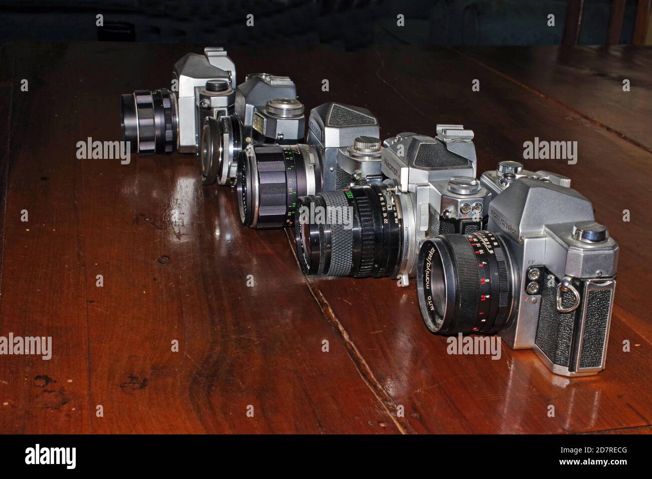 old cameras collection Stock Photo