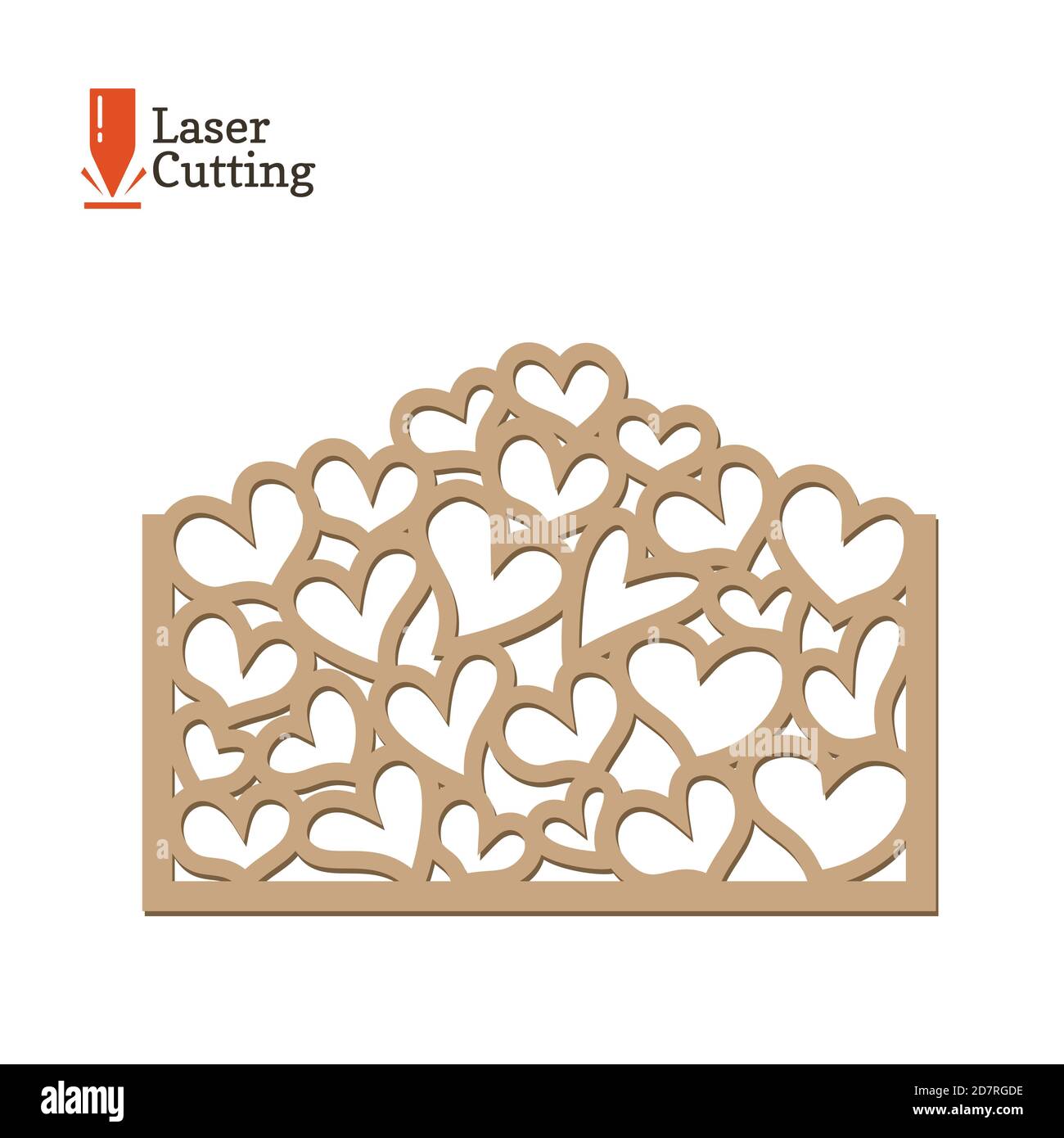 Laser cut panel. Vector frame template with hearts for cut on laser  machine. Art silhouette design. Vector card illustration for design of  valentines Stock Vector Image & Art - Alamy