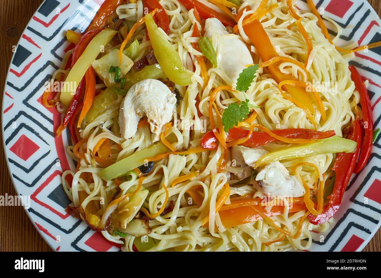 Bangladeshistyle chow mein, stirfried Chicken noodles with vegetables Stock Photo Alamy