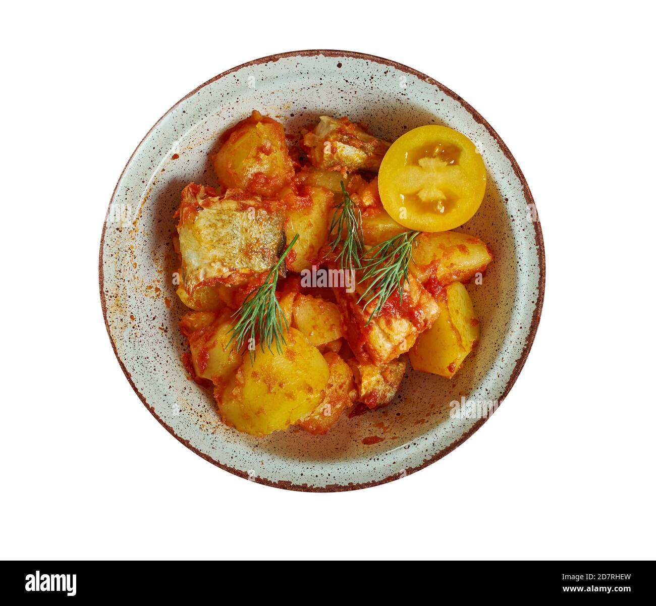 Baccala con patate Stewed Salted Cod with Potatoes, Italian dishes