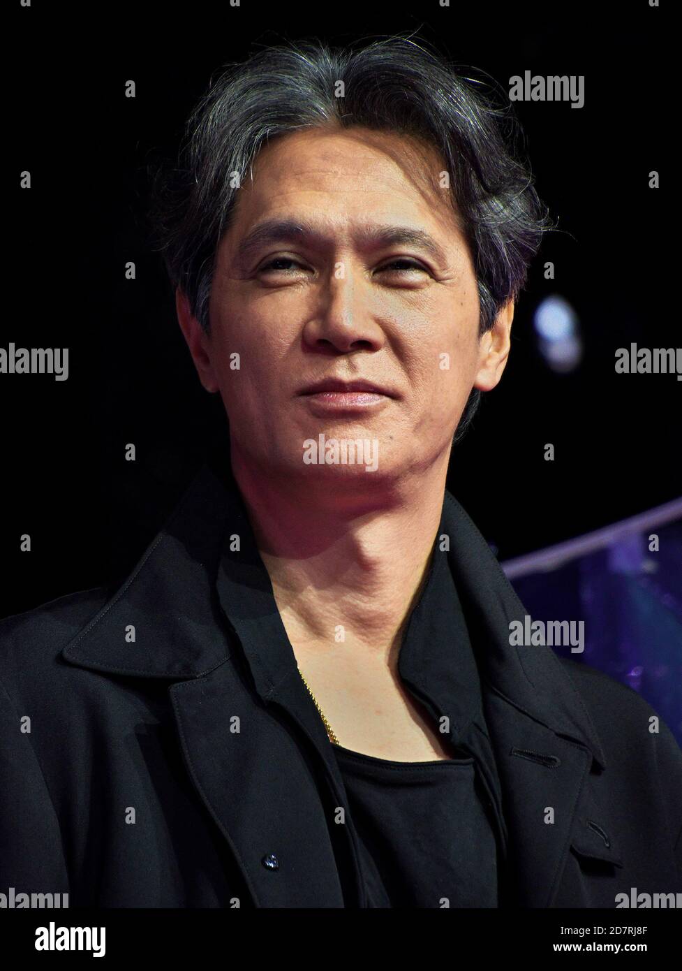 Actor Masaya Kato attends a stage greeting for "Dancing in her dreams" at strip theater Asakusa Rockza in Tokyo, Japan on October 20, 2020. Stock Photo
