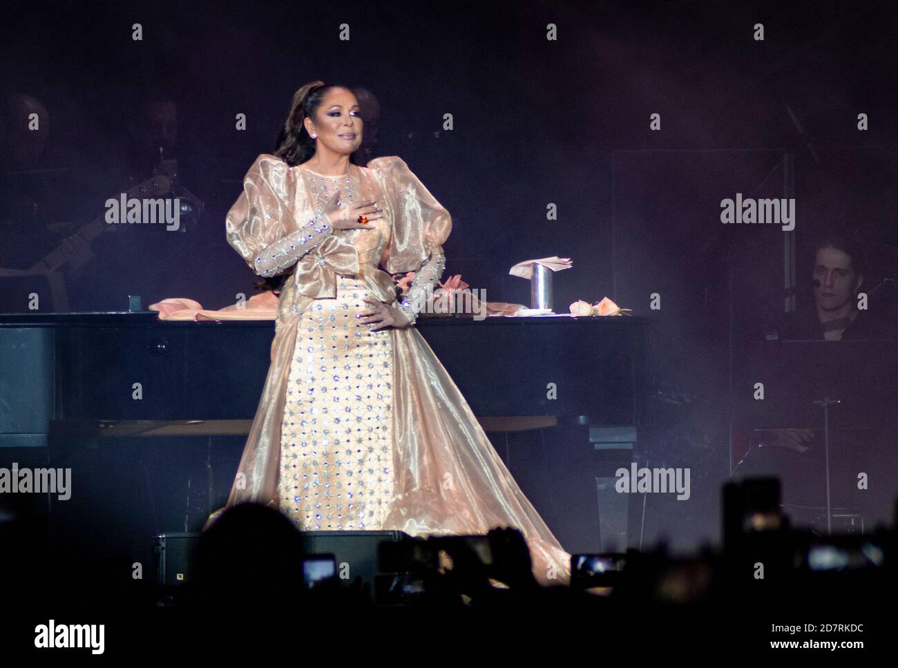 Isabel Pantoja concert at WiZink Center in Madrid, Spain. March 06, 2020. (Oscar Gil / Al fa Images). Stock Photo