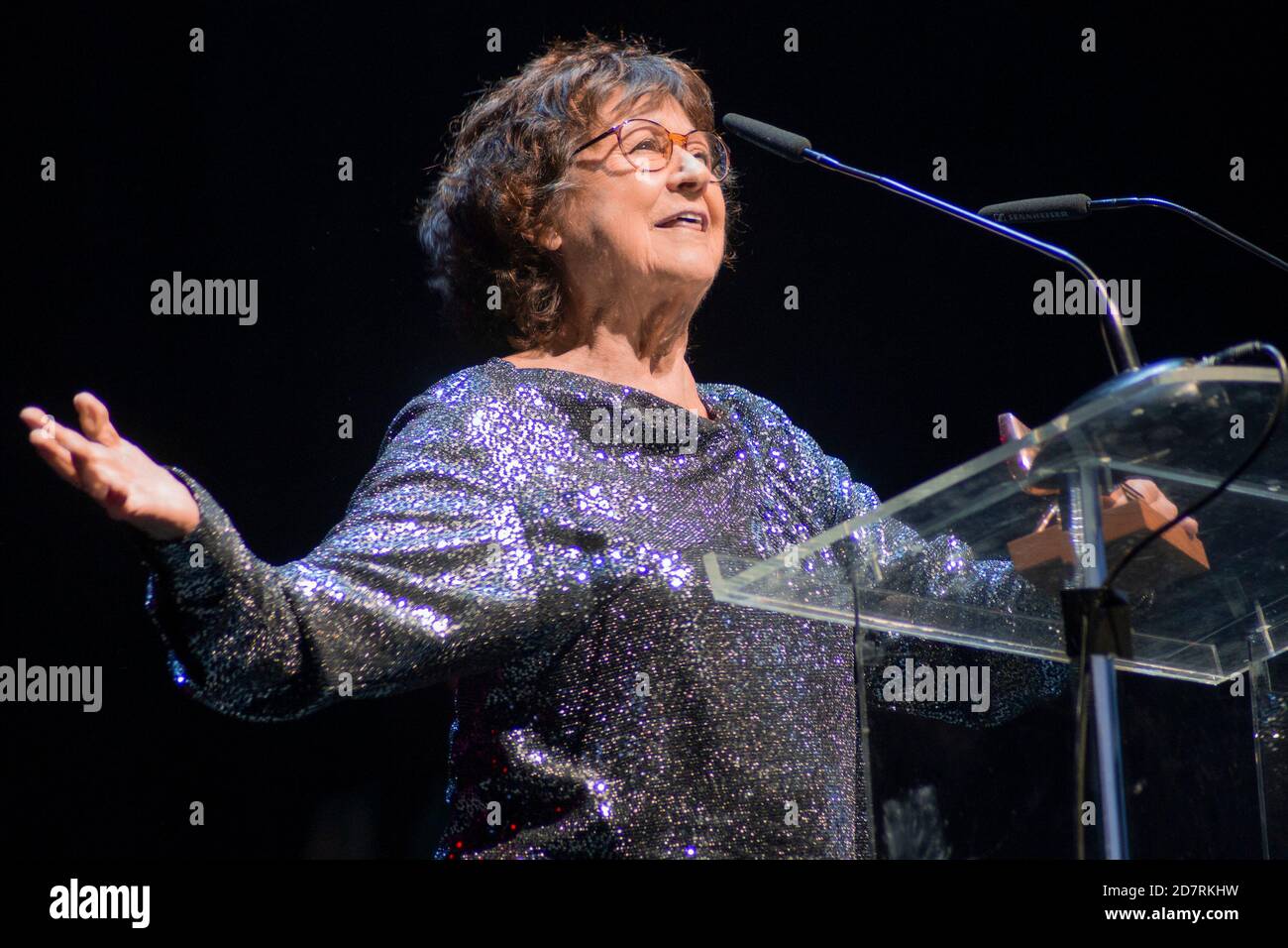 Julieta Serrano receives her award from 'Union de Actores' Awards 2020 at Teatro Circo Price in Madrid, Spain.March 09, 2020. (Oscar Gil / Alfa Images Stock Photo