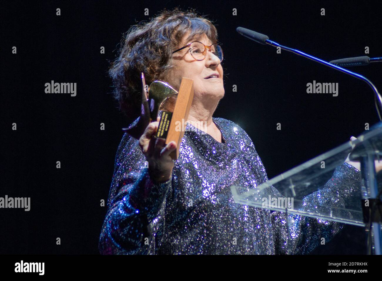 Julieta Serrano receives her award from 'Union de Actores' Awards 2020 at Teatro Circo Price in Madrid, Spain.March 09, 2020. (Oscar Gil / Alfa Images Stock Photo