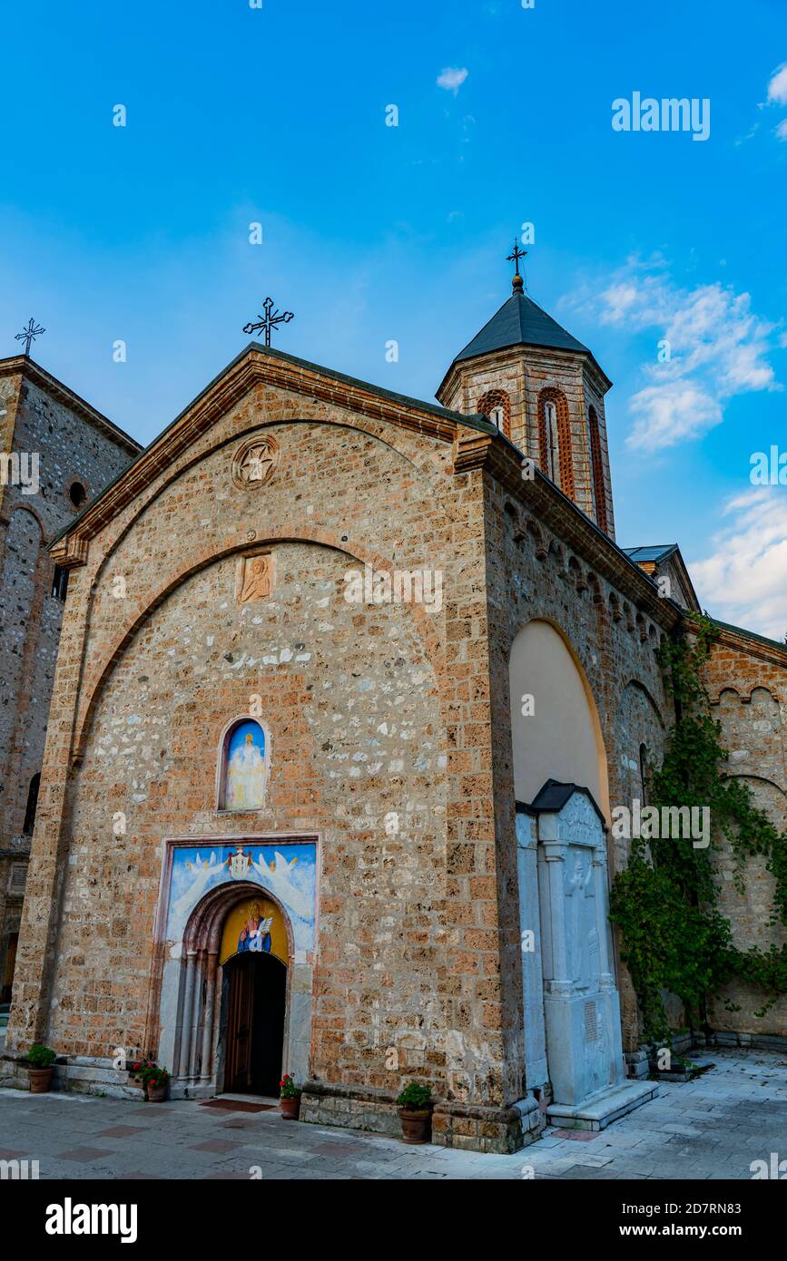 View at 13th century Raca monastery near Bajina Basta in Serbia Stock Photo