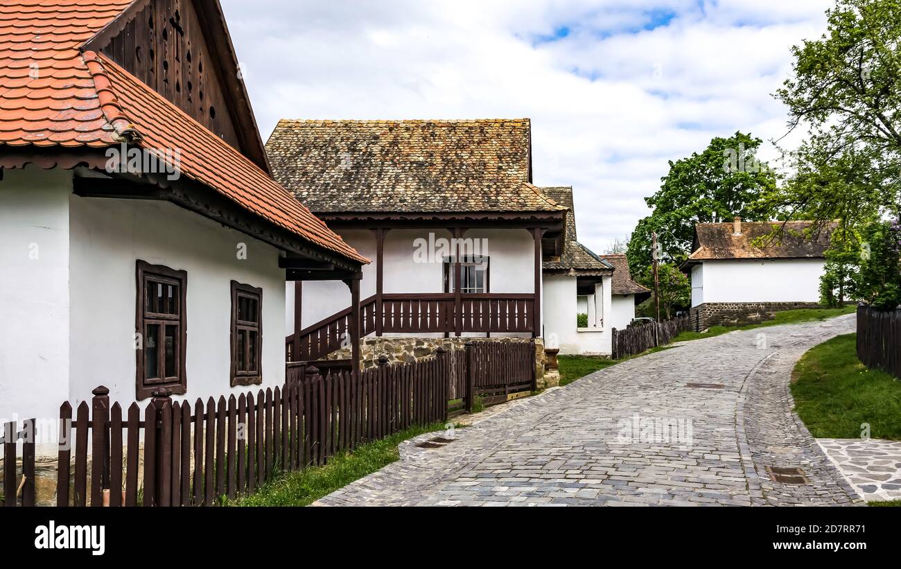 Holloko is a little town in Hungary what a part of eUNESCO world heritage. Amazing traditioanal customs. Fantastic mood Stock Photo