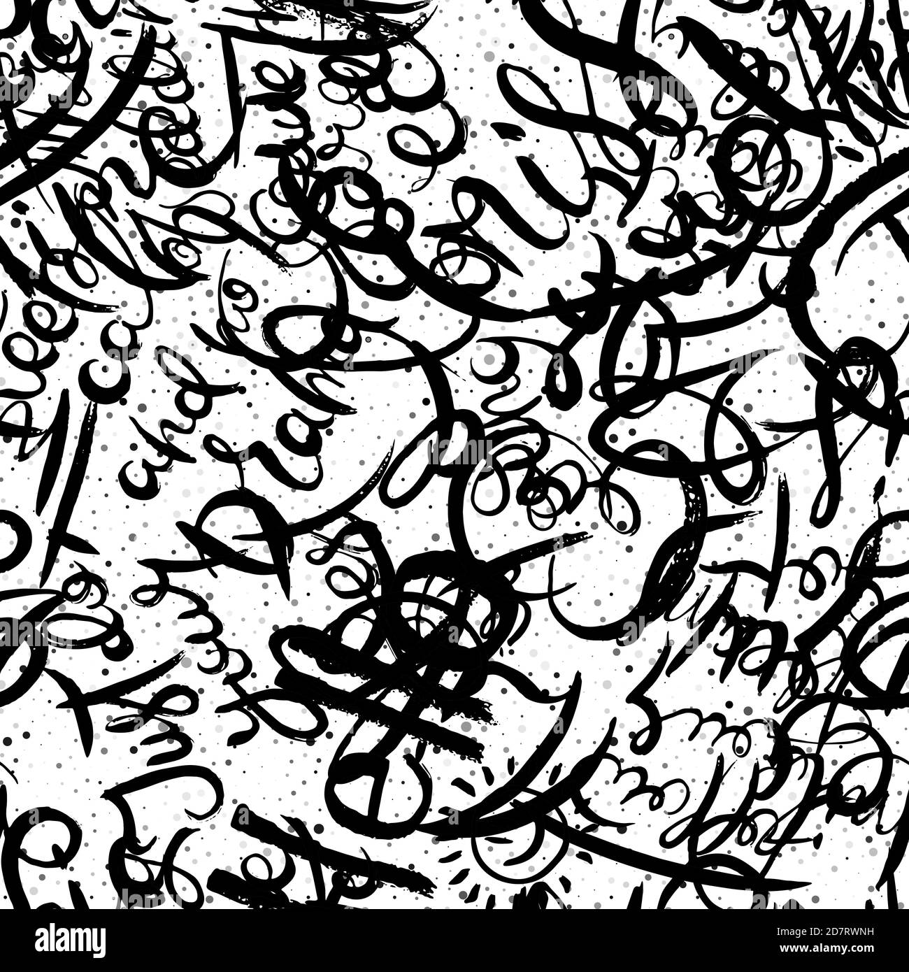 Graffiti background seamless pattern. Hand style tagging. Vandal vector