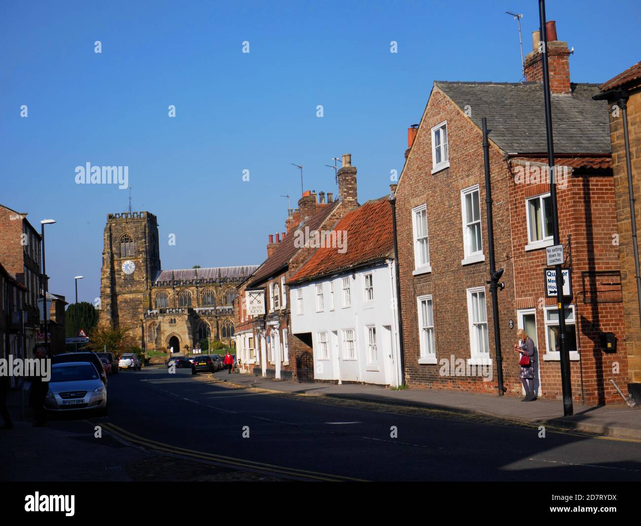 Kirkgate, Thirsk, North Yorkshire. View from the World of James Herriot museum. Stock Photo