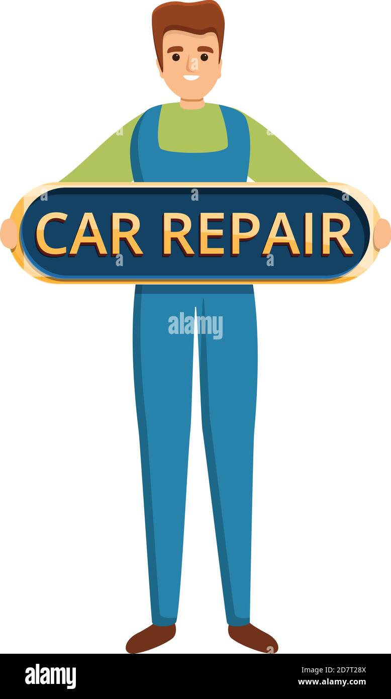 Car repair technician icon. Cartoon of car repair technician vector