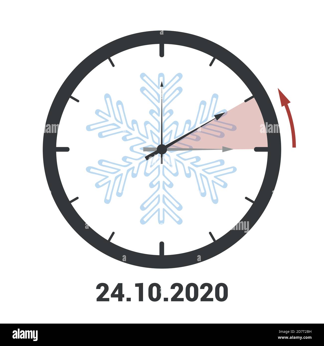 clock switch to winter time vector illustration EPS10 Stock Vector