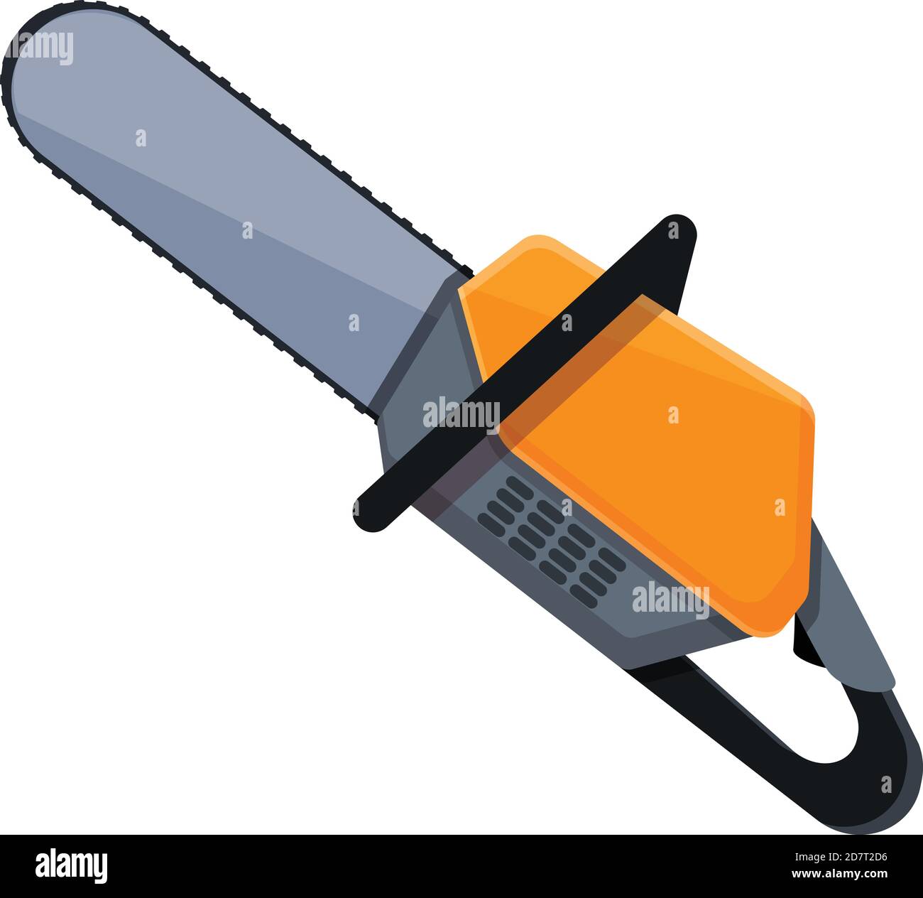 Cutting chainsaw icon. Cartoon of cutting chainsaw vector icon for web ...