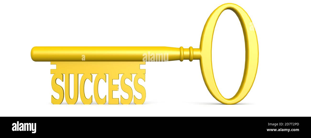 Key to success concept isolated, 3D rendering Stock Photo - Alamy
