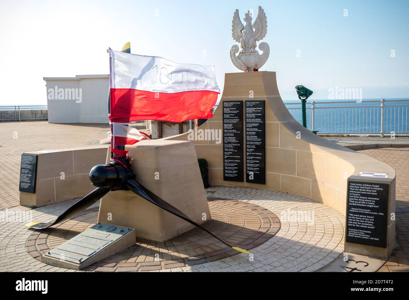 Gibraltar, United Kingdom, 2nd October 2018Sikorski Memorial to the