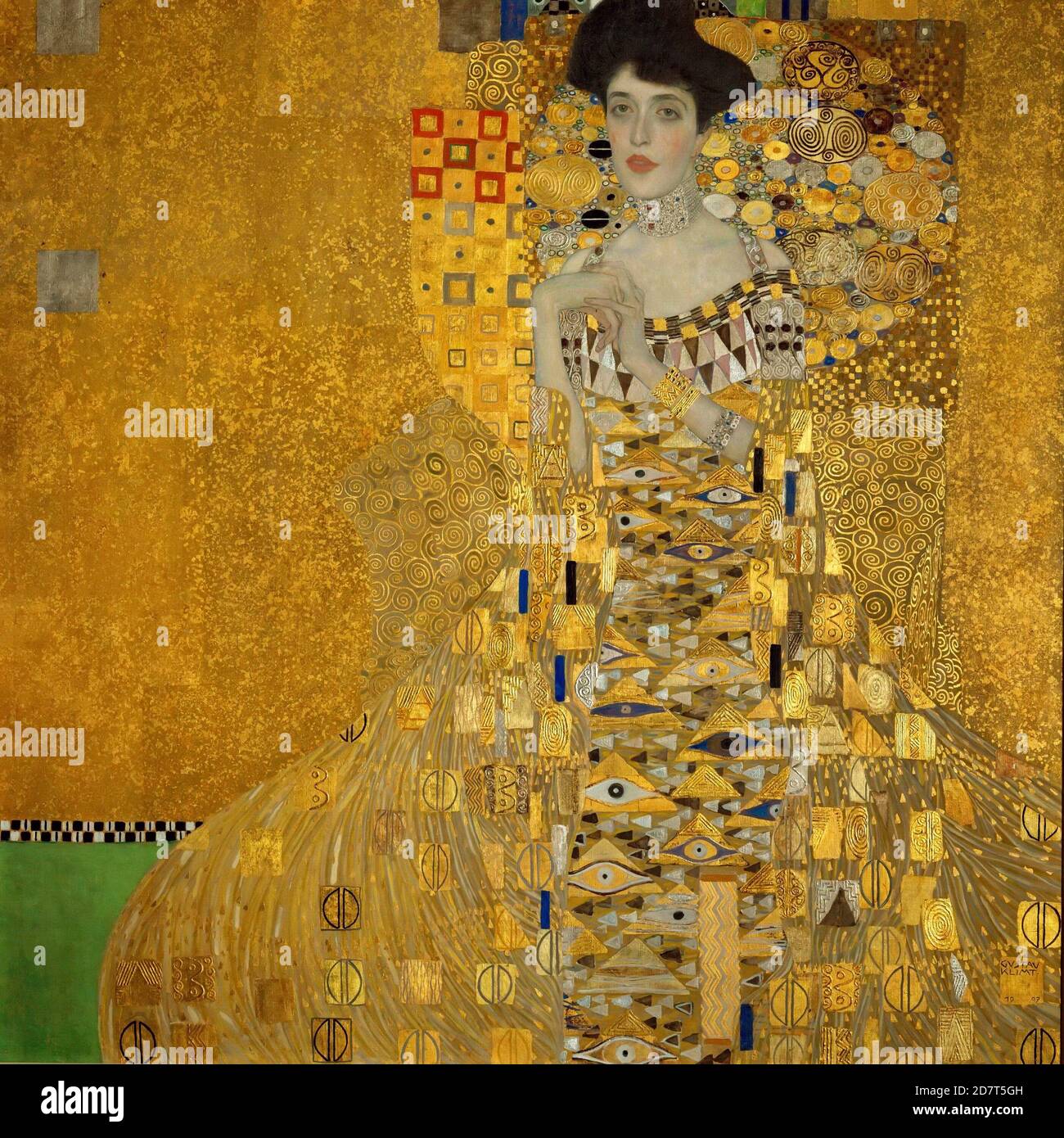 Title: Portrait of Adele Bloch-Bauer Creator: Gustav Klimt Date: 1907  Medium: Oil on canvas Dimensions: 138 x 138 cm Location: Neue Galerie, New  York Stock Photo - Alamy