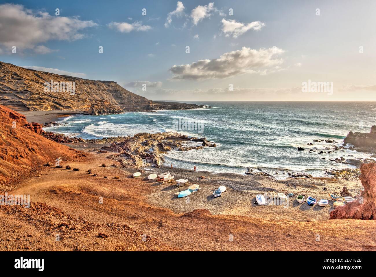 El Golfo and Lago Verde, Lanzarote, HDR Image Stock Photo Alamy