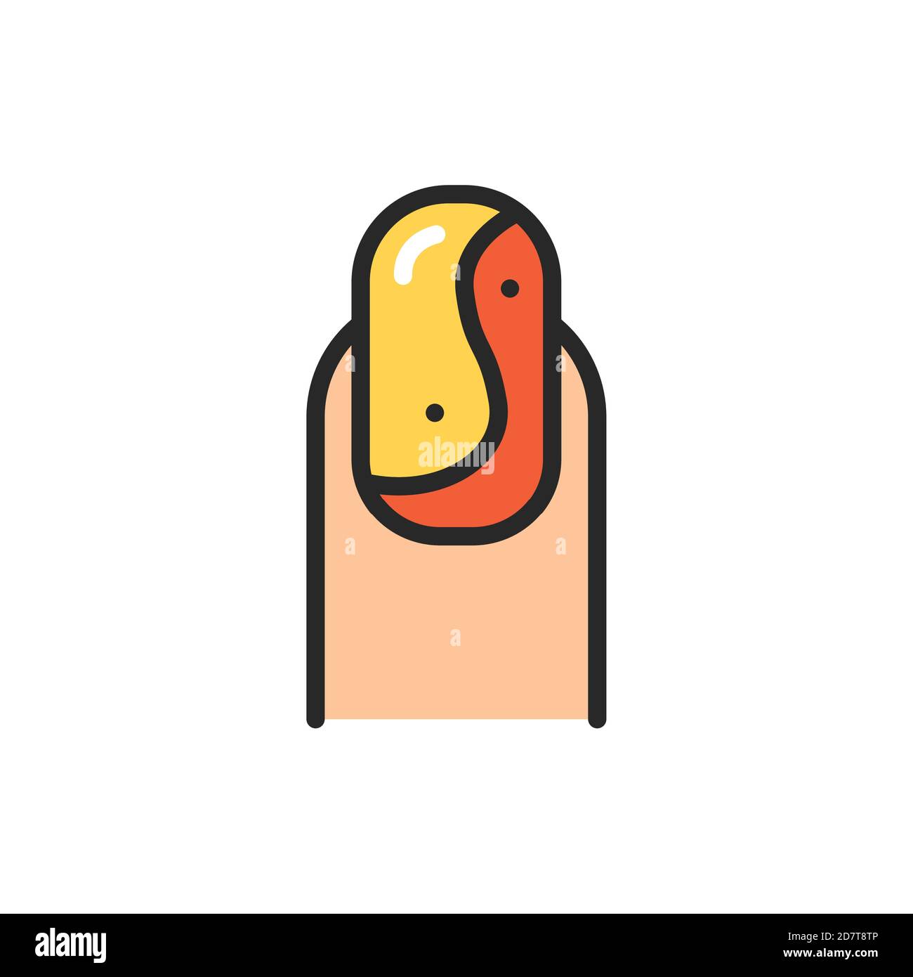 Manicure color line icon. Isolated vector element. Stock Vector