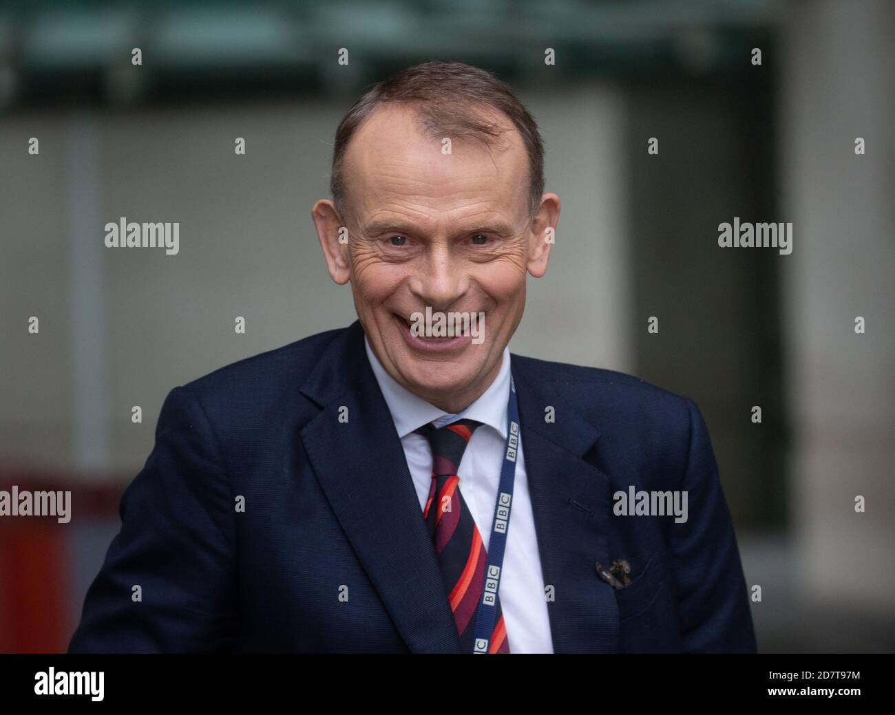 London, UK. 25th Oct, 2020. Andrew Marr, Broadcaster and Journalist, at the BBC Studios. Credit: Mark Thomas/Alamy Live News Stock Photo