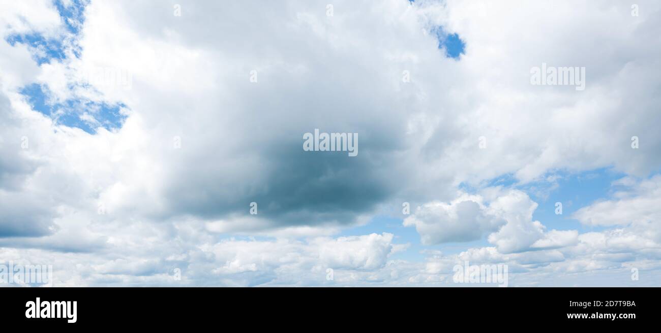 blue sky background with tiny clouds. panorama Stock Photo - Alamy