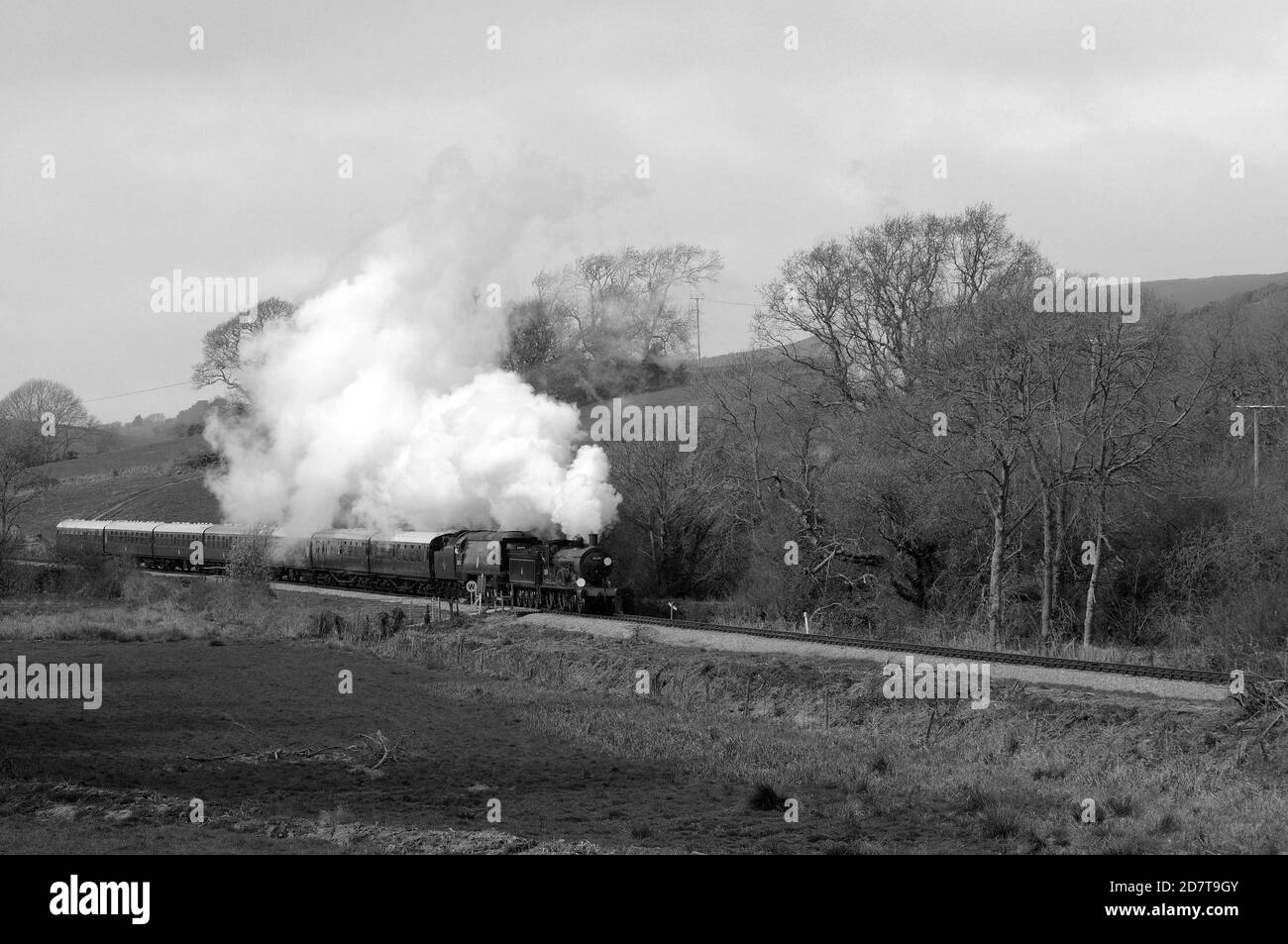 '30120' and 'Manston' double heading at Herston. Stock Photo