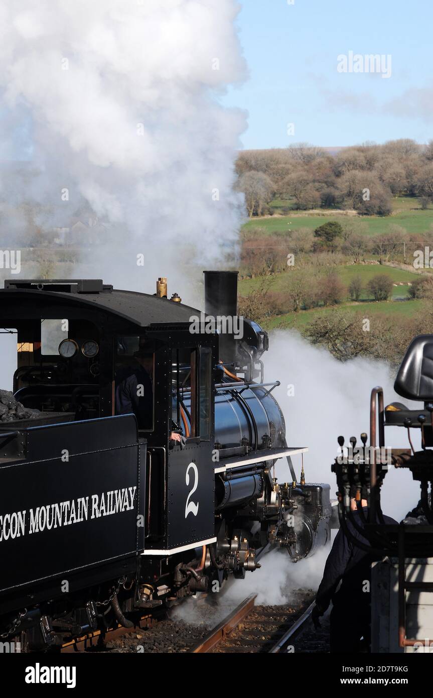 B.M.R. No. 2 shunting in Pant yard. Stock Photo