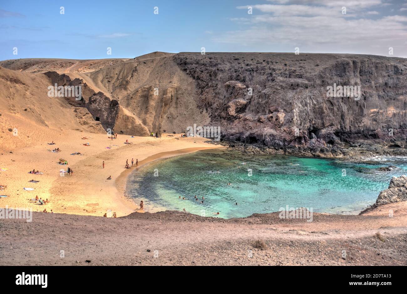 Playa del Papagayo, Lanzarote, HDR Image Stock Photo
