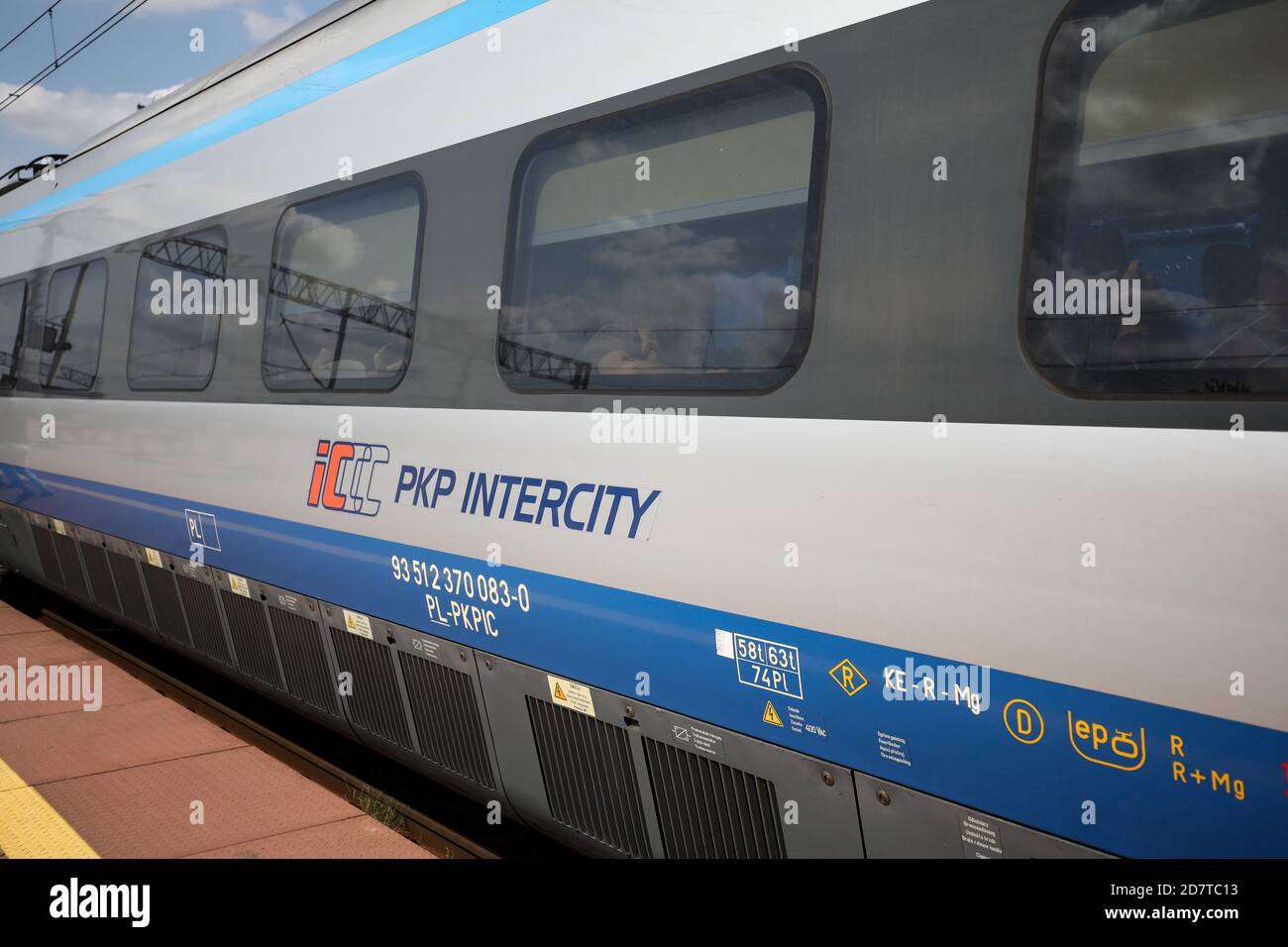 Czestochowa, Poland - 19 August 2019: ICC PKP NTERCITY, intercity passenger train at the station Stock Photo