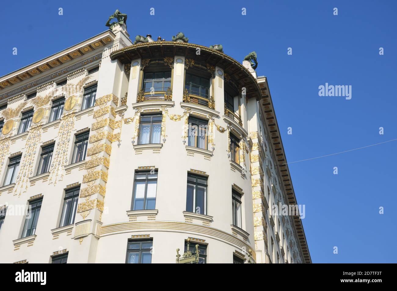 The Medallion Building by Otto Wagner, Vienna Stock Photo