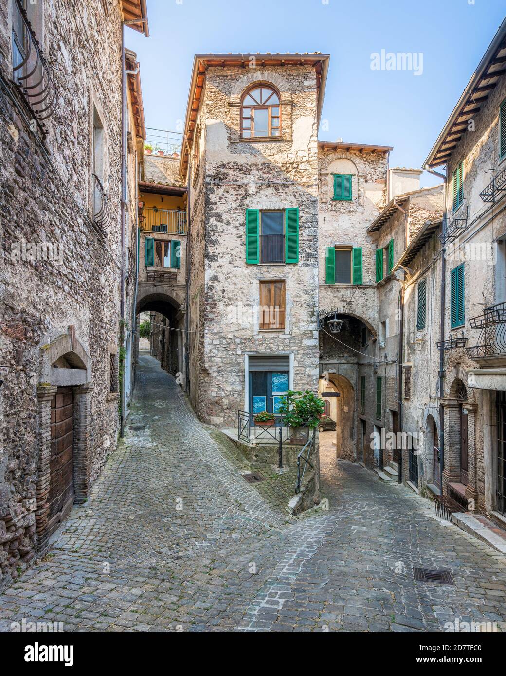 The beautiful medieval village of Stroncone. Province of Terni, Umbria, Italy. Stock Photo