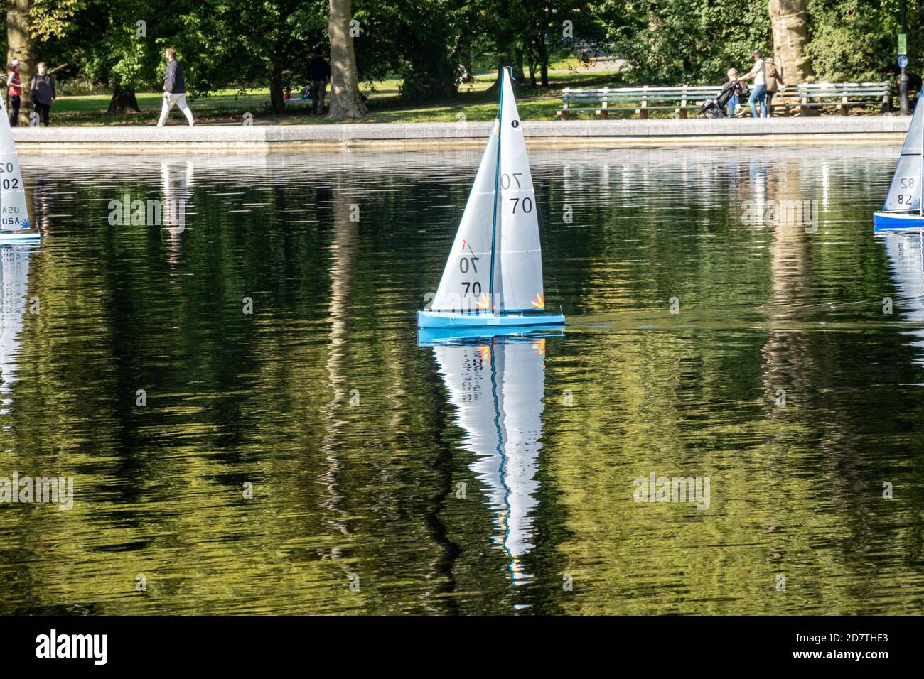 Remote Control Sailboats at the Conservatory Water in Central Park, New