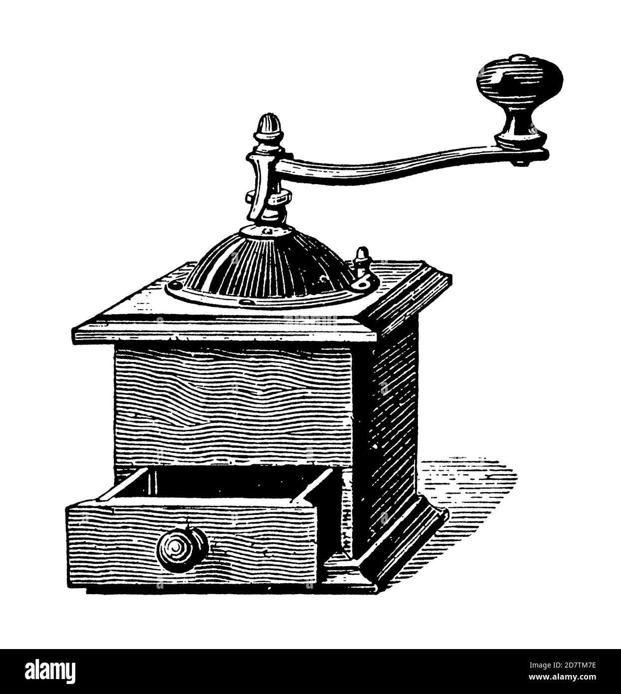 Coffee grinder vintage illustration Stock Photo Alamy