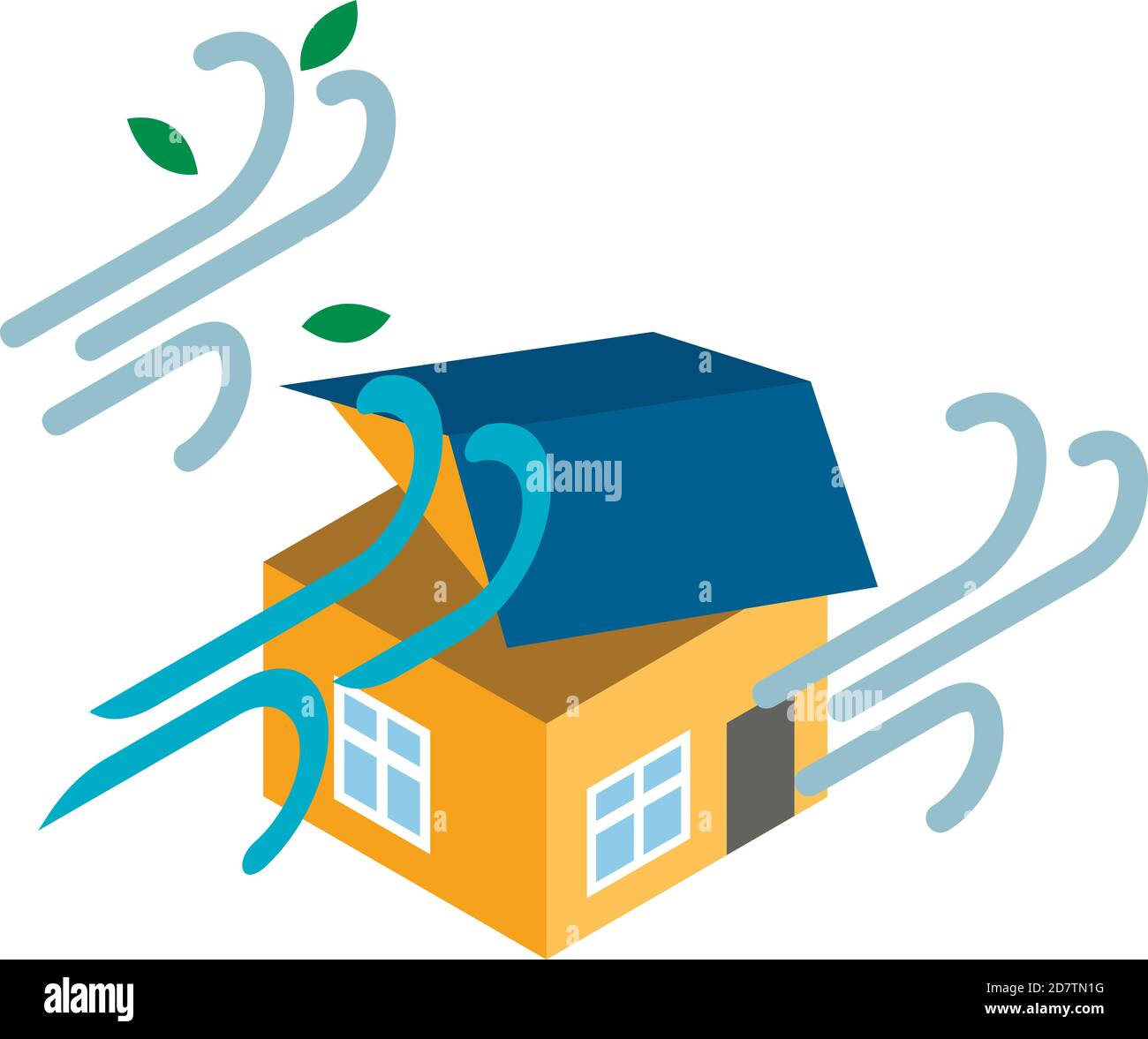 Strong wind icon. Isometric illustration of strong wind vector icon for web Stock Vector