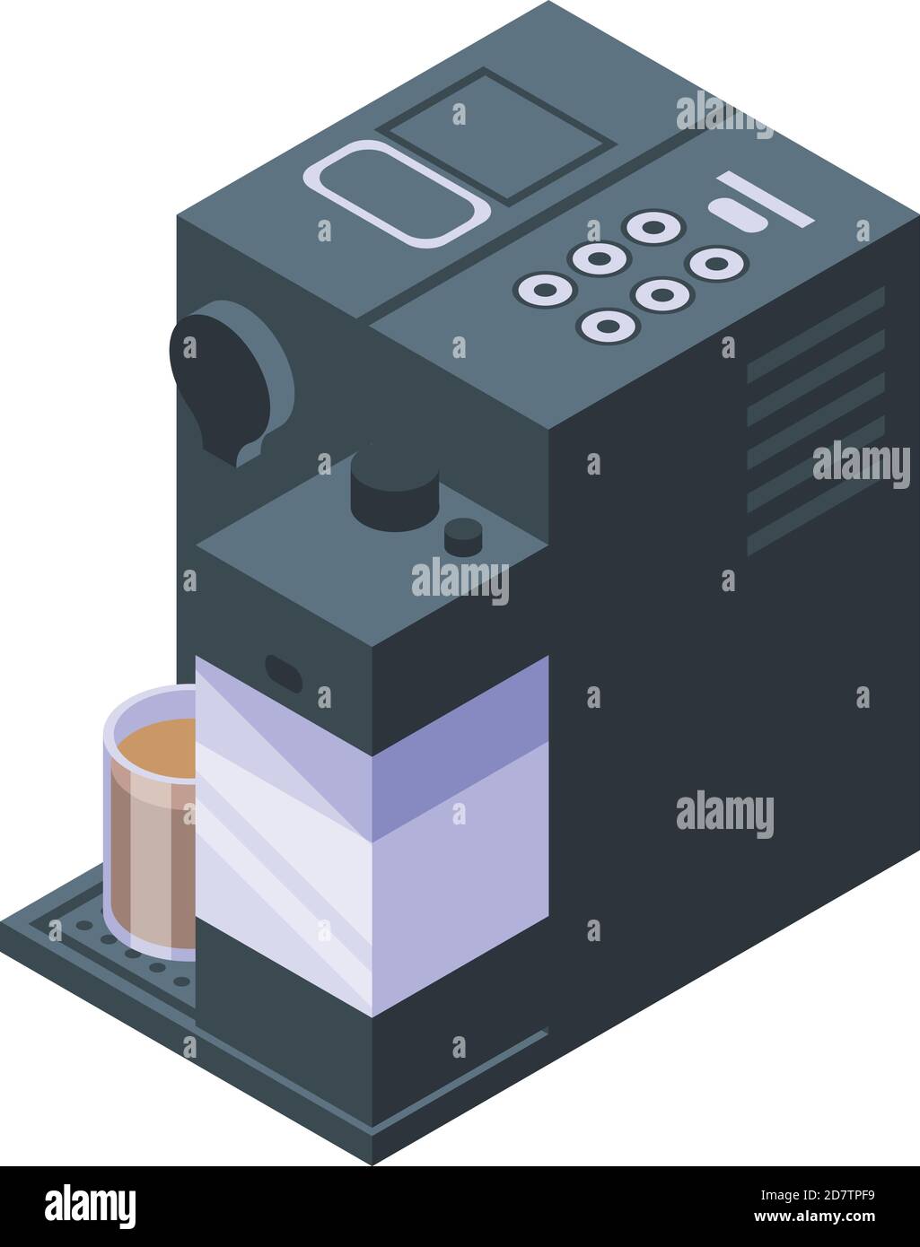 Coffee machine icon. Isometric of coffee machine vector icon for web ...