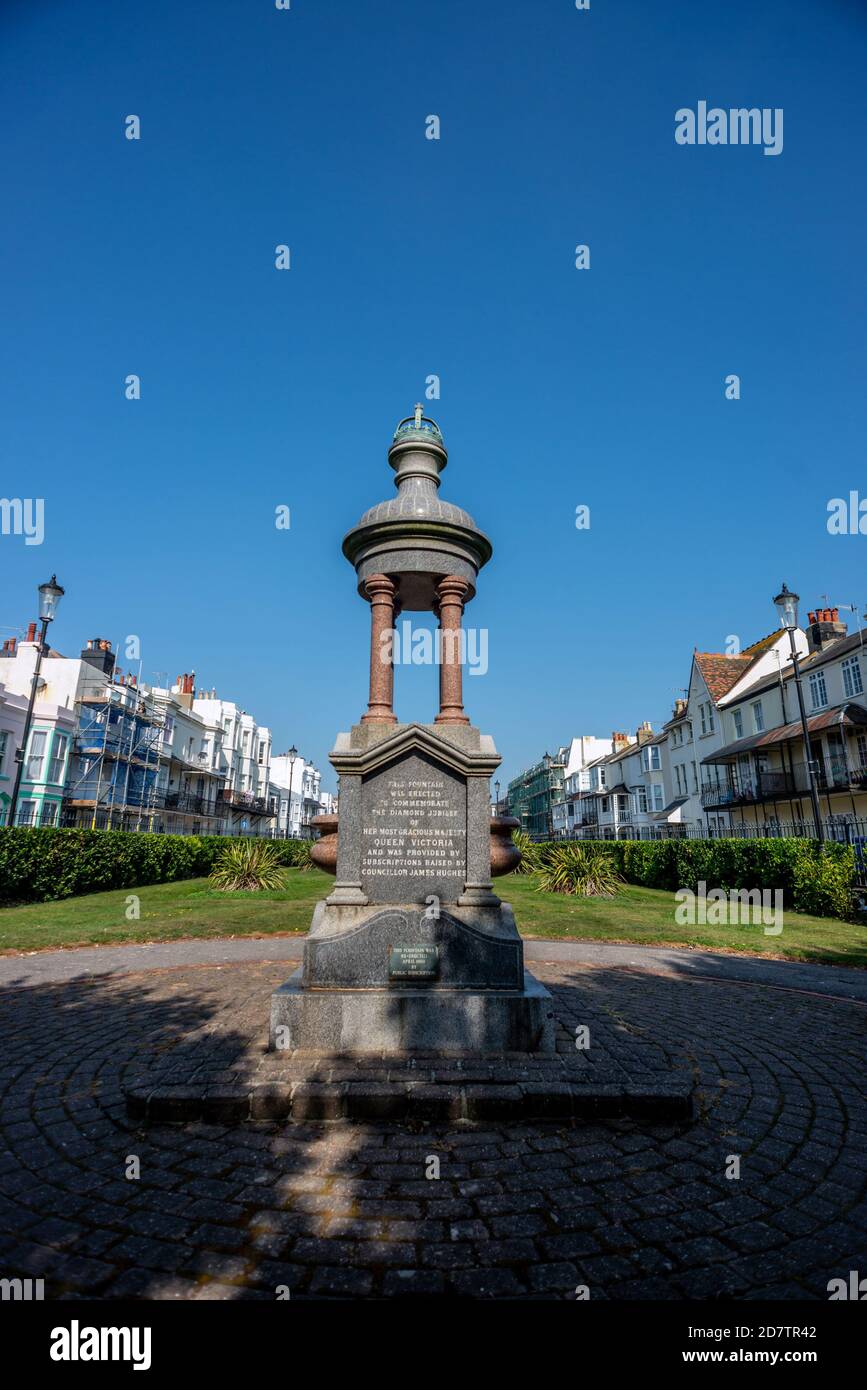 Bognor Regis, September 21st 2020 The Jubilee Drinking Fountain in
