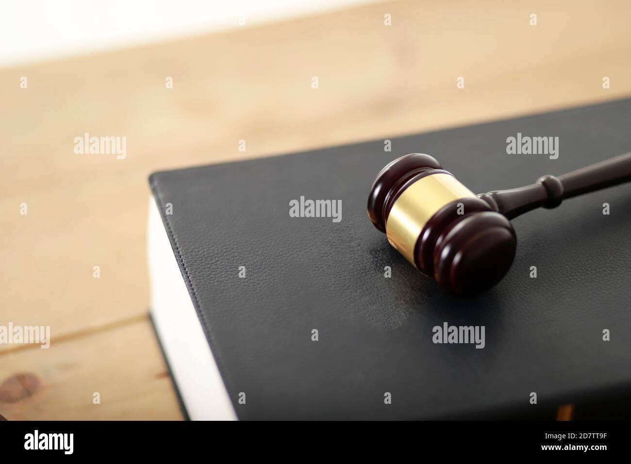 Judge's gavel with law book. Law concept Stock Photo